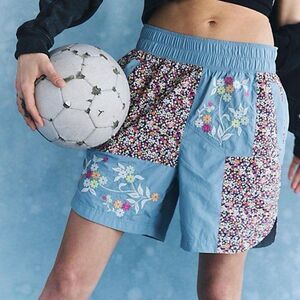 NWT! Free People Movement Prime Time Shorts Medium Floral Patchwork Nylon Hiking